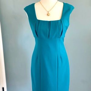 Classy turquoise fully lined dress